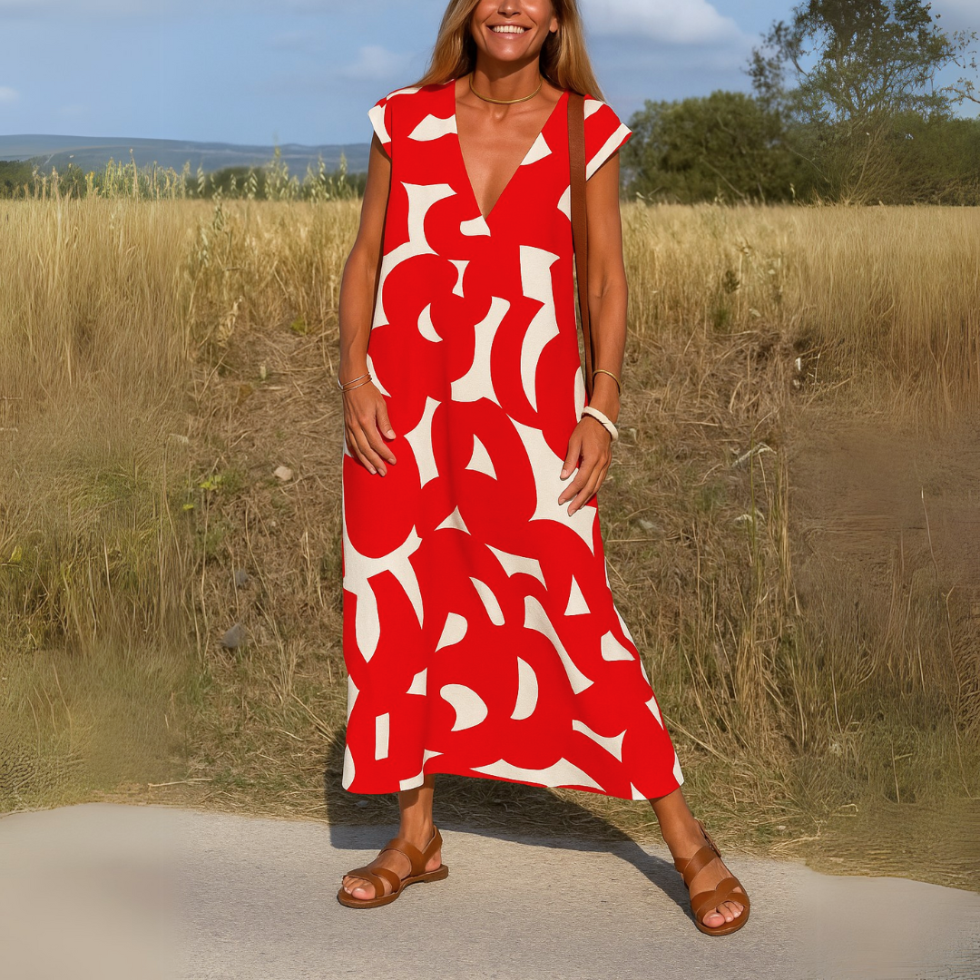 Maisonrivelle | Robe d'été à encolure en V Valérie