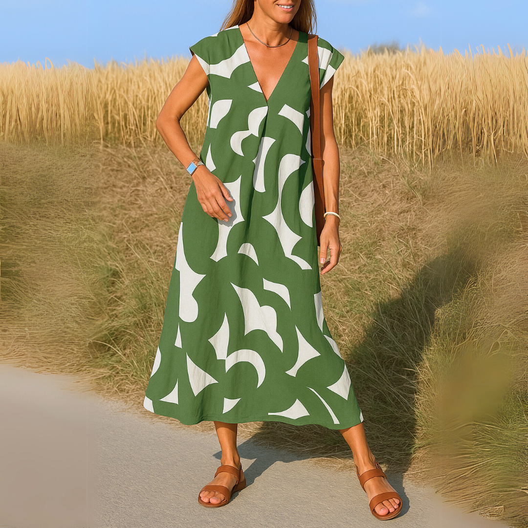 Maisonrivelle | Robe d'été à encolure en V Valérie