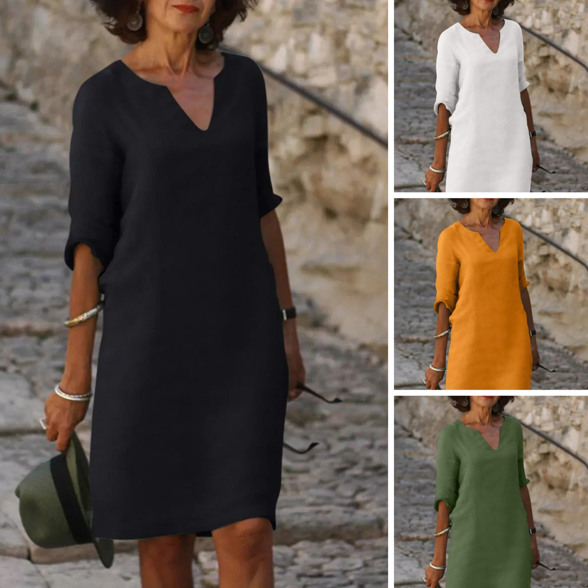 Maisonrivelle | Robe d'été féminine à col en V