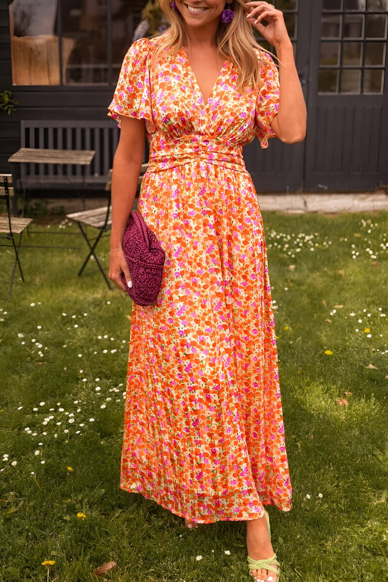 Maisonrivelle | Robe longue à encolure en V Anja