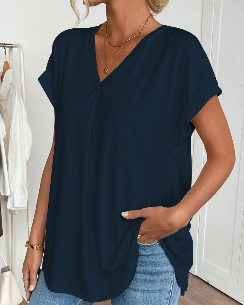Estella - T-shirt Patchwork Décontracté