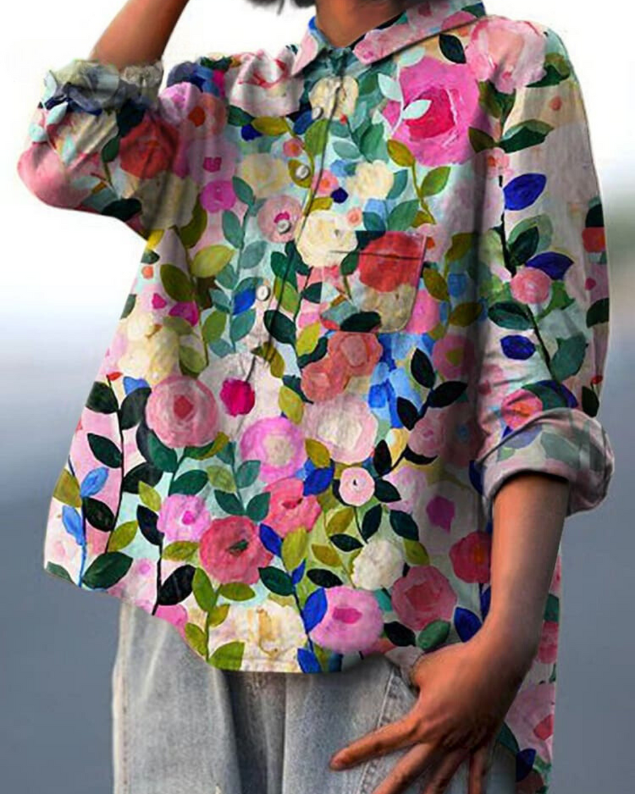 Julia - Blouse Florale Élégante