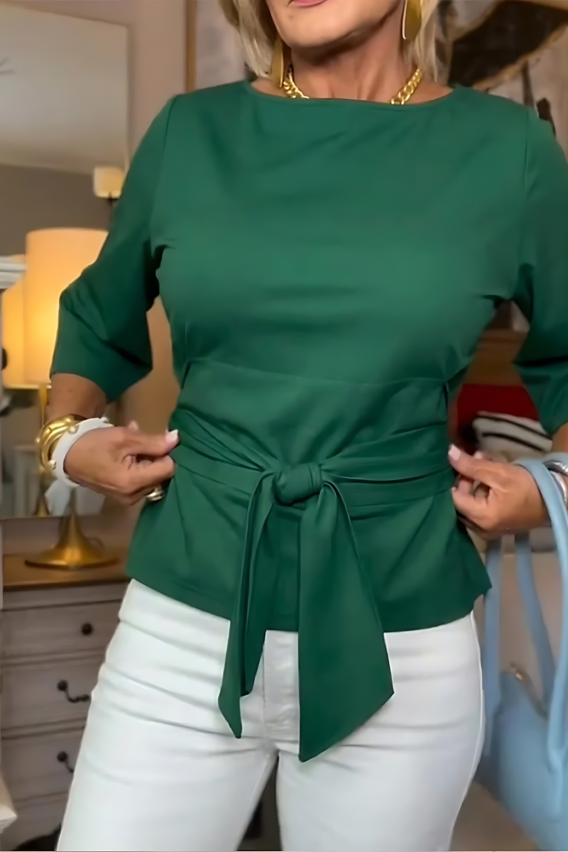 MOREAU LYON | TOP À NOEUD À LA TAILLE POUR FEMMES