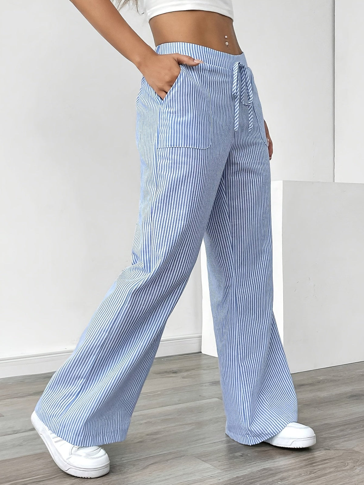 MOREAU LYON | PANTALONS AMPLE RAYÉS POUR FEMMES