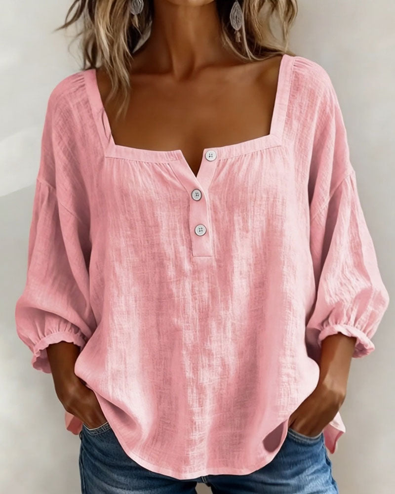 MOREAU LYON | BLOUSE À COL CARRE POUR FEMMES