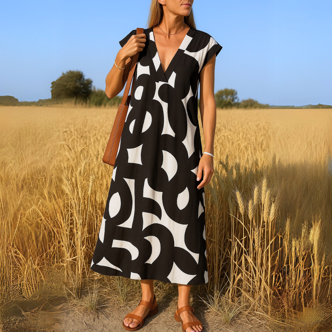 Maisonrivelle | Robe d'été à encolure en V Valérie