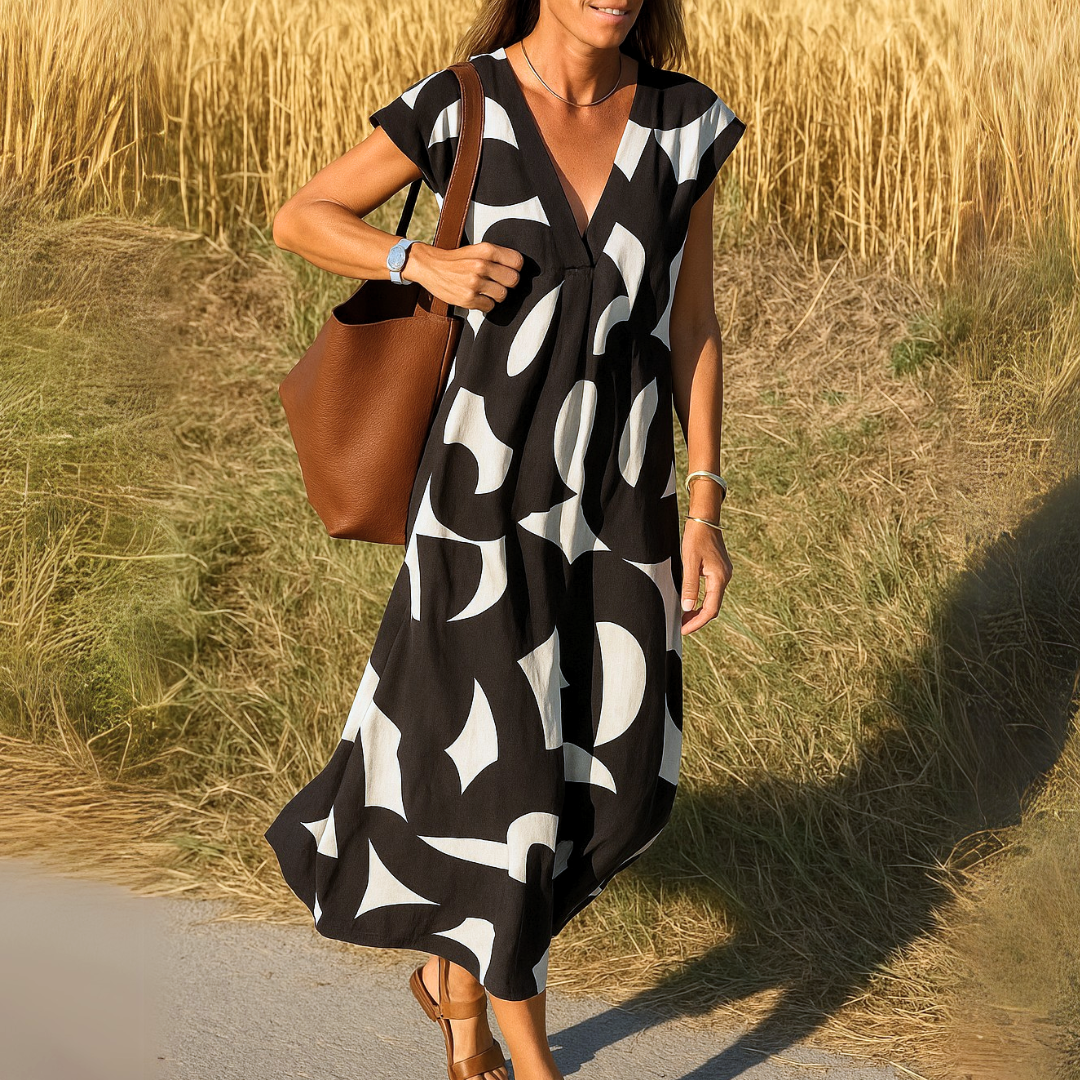 Maisonrivelle | Robe d'été à encolure en V Valérie