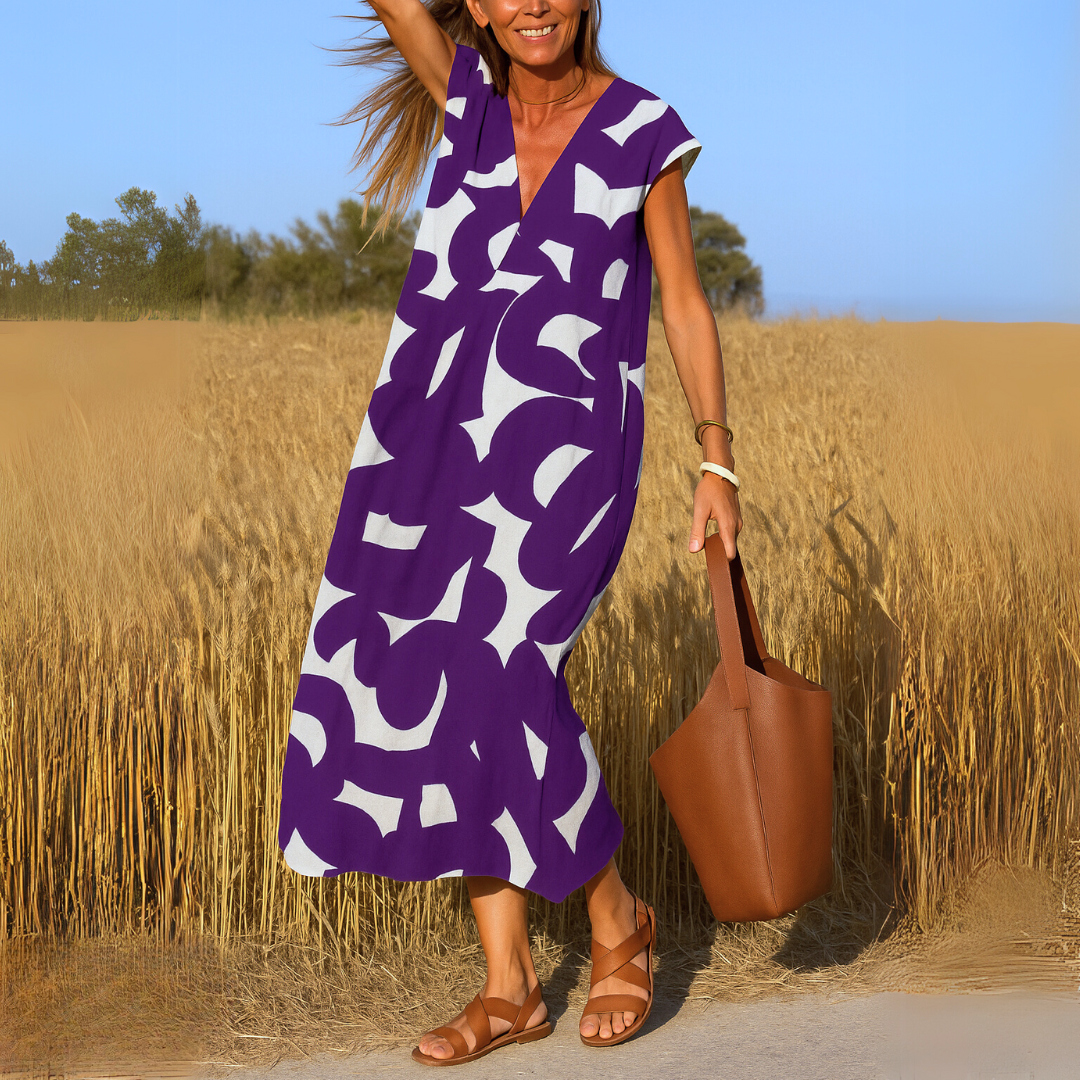 Maisonrivelle | Robe d'été à encolure en V Valérie