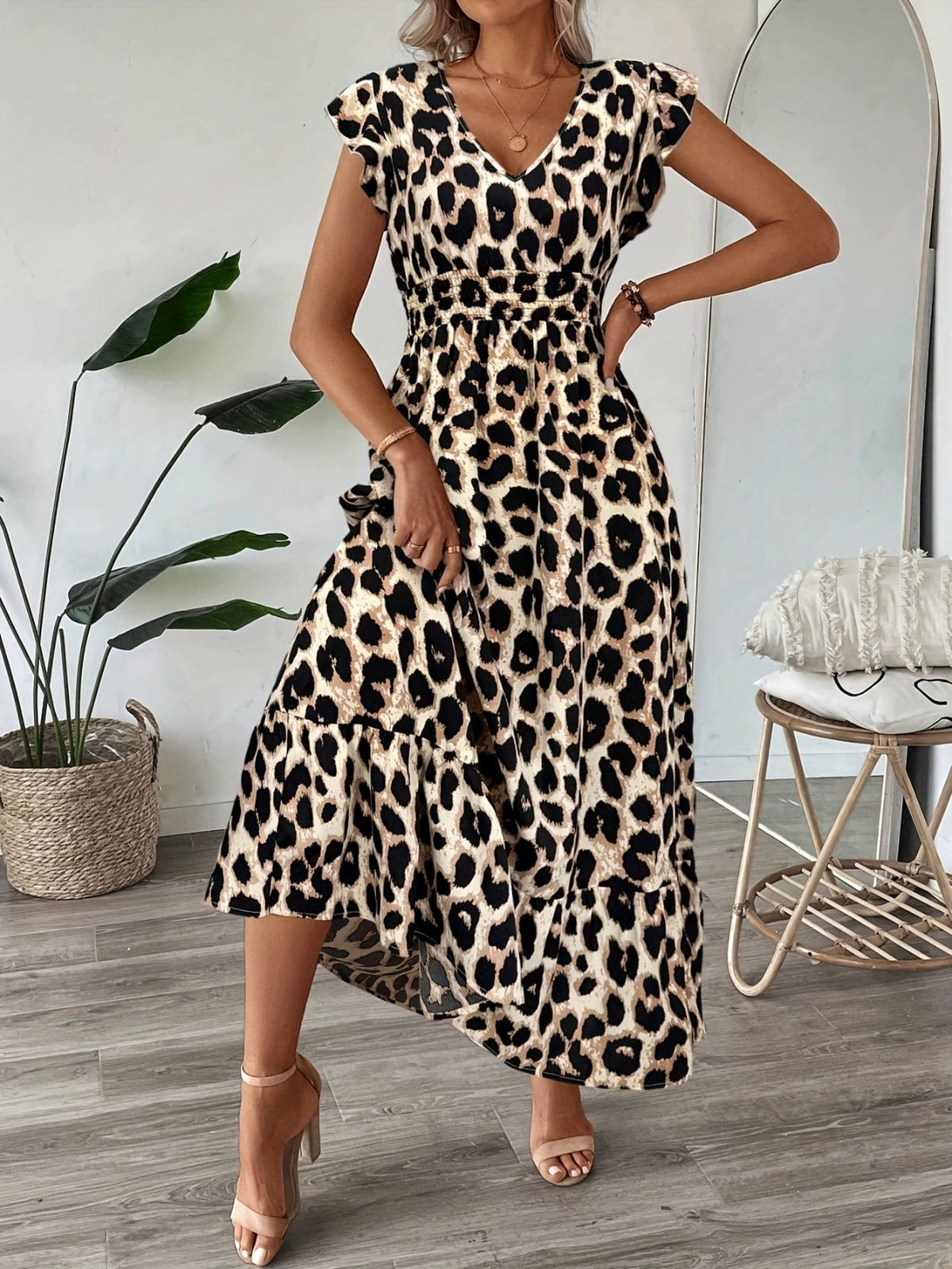 Maisonrivelle | Robe longue à encolure en V Candela