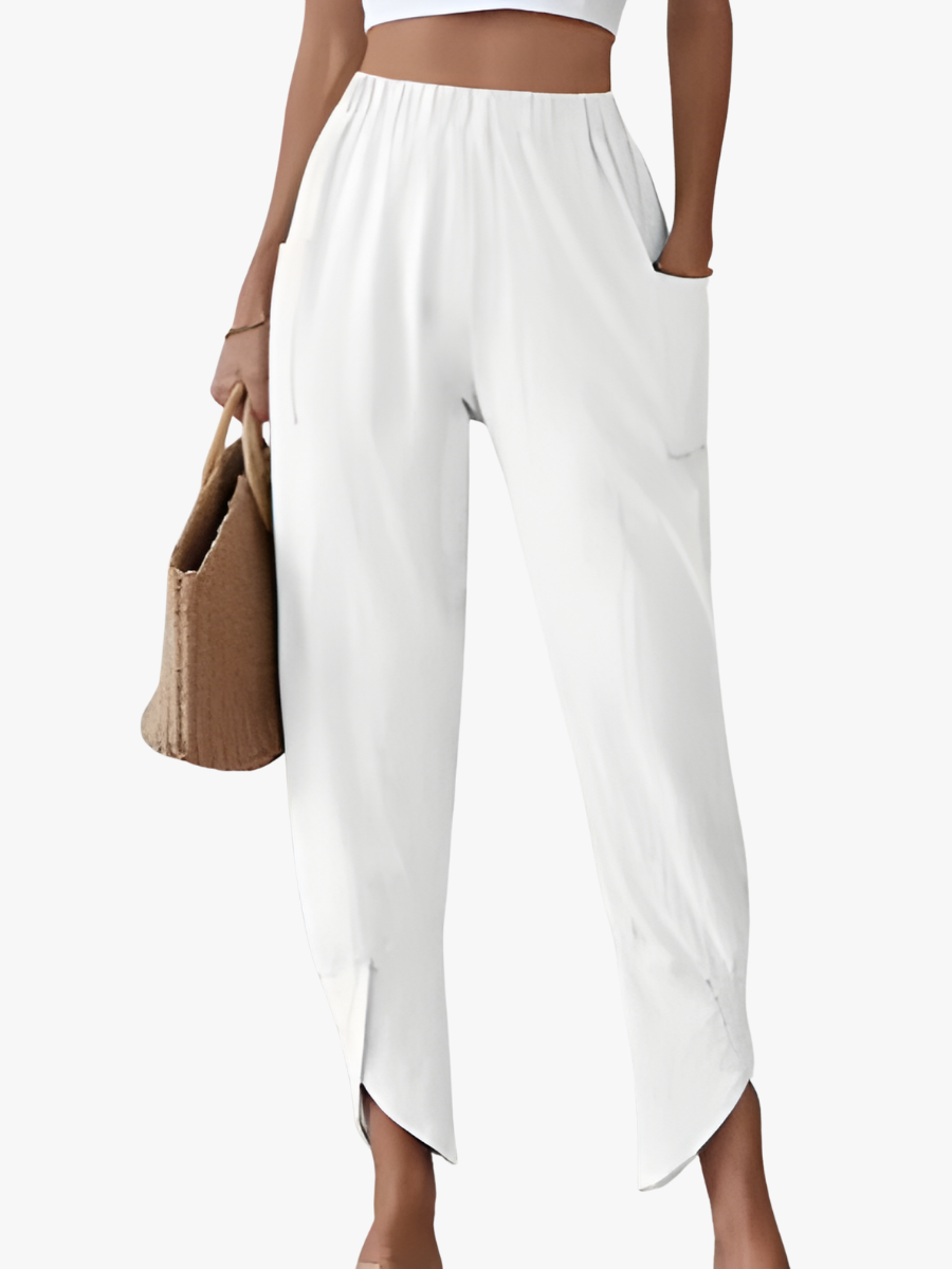 MOREAU LYON | PANTALON DROIT EN LIN POUR FEMMES