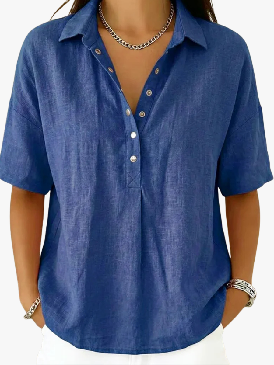 MOREAU LYON | BLOUSE BOUTONNÉE COL V POUR FEMME