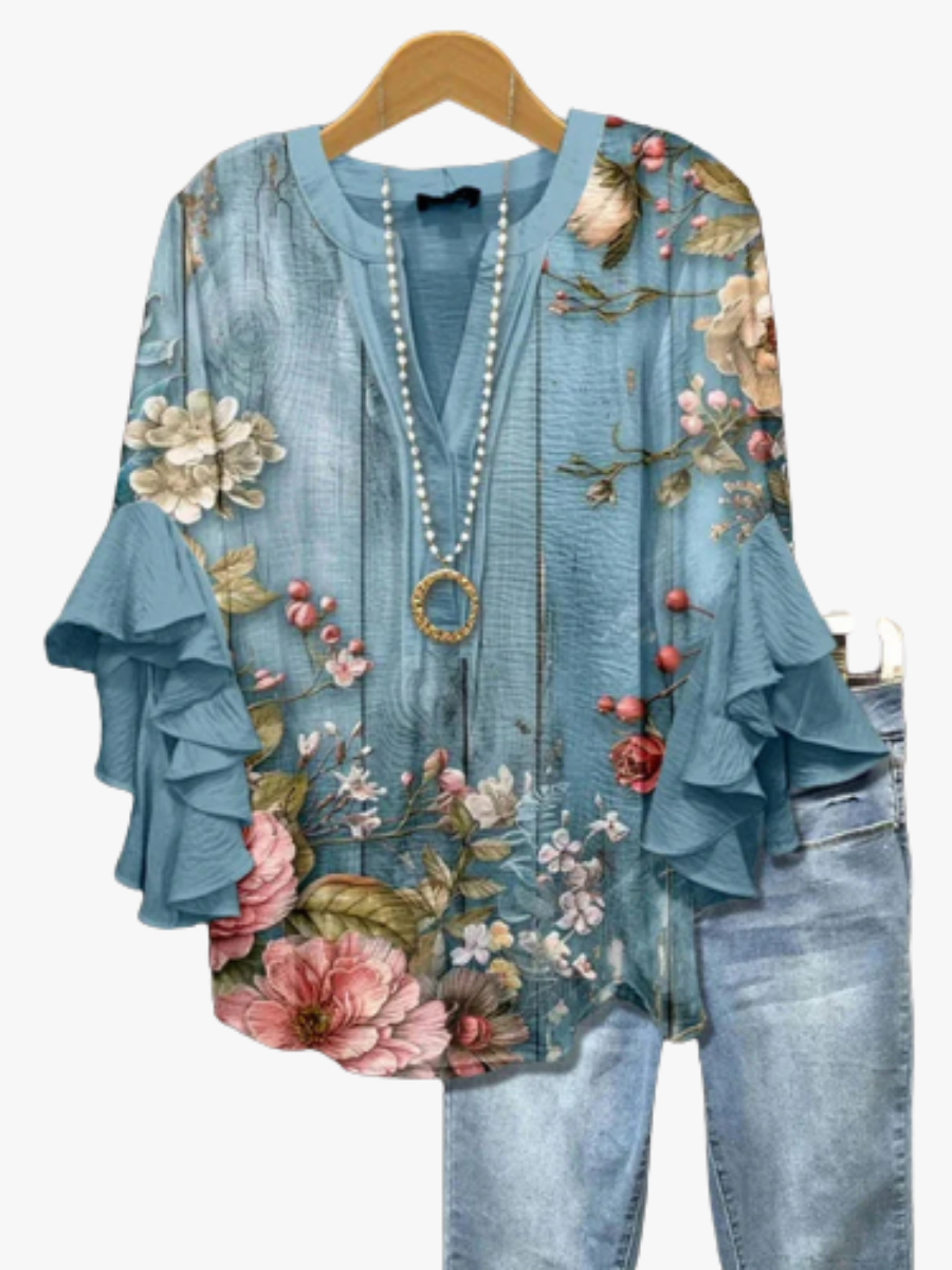 MOREAU LYON | BLOUSE IMPRIMÉE FLEURS POUR FEMMES