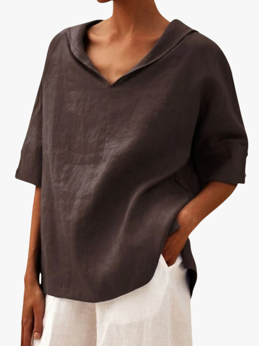 MOREAU LYON | CHEMISE À COL EN V POUR FEMME
