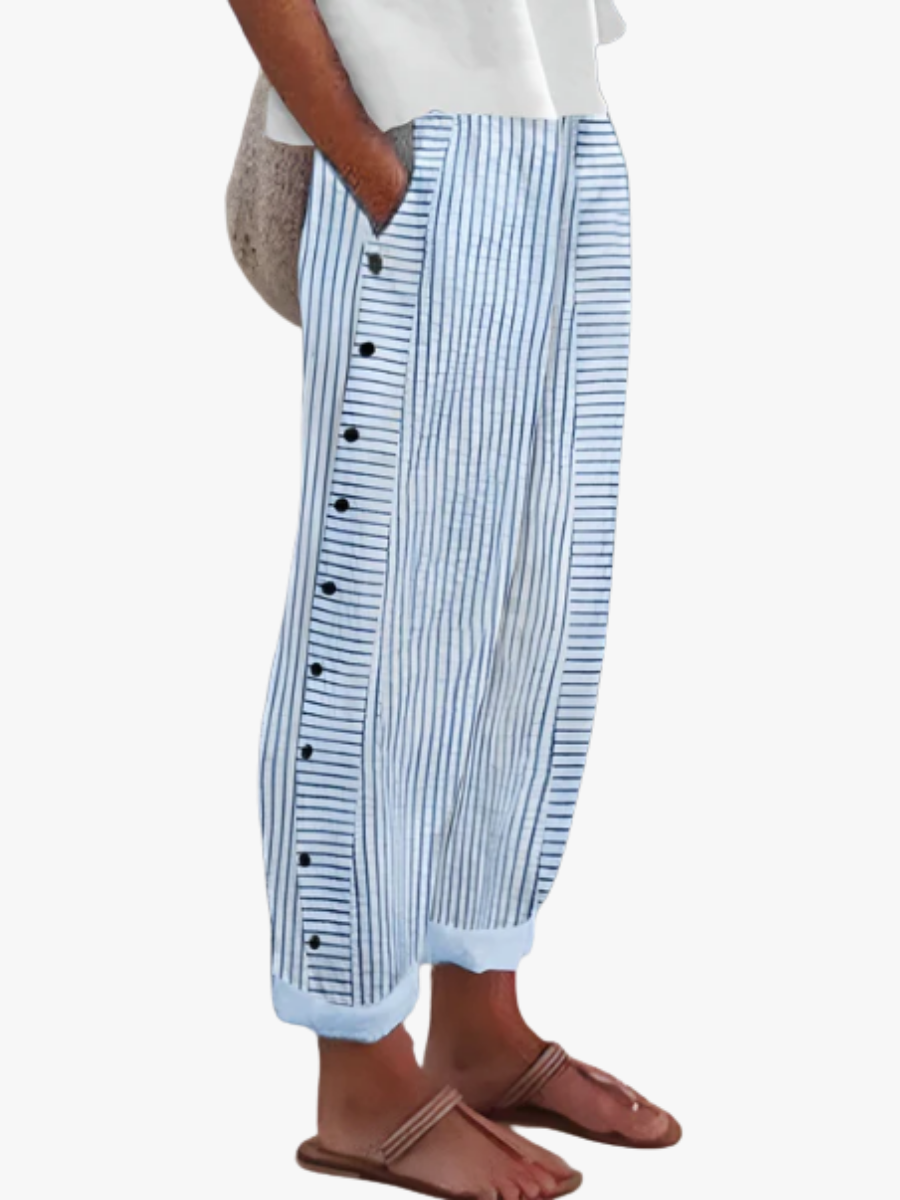MOREAU LYON | PANTALON FLUIDE RAYÉ POUR FEMMES