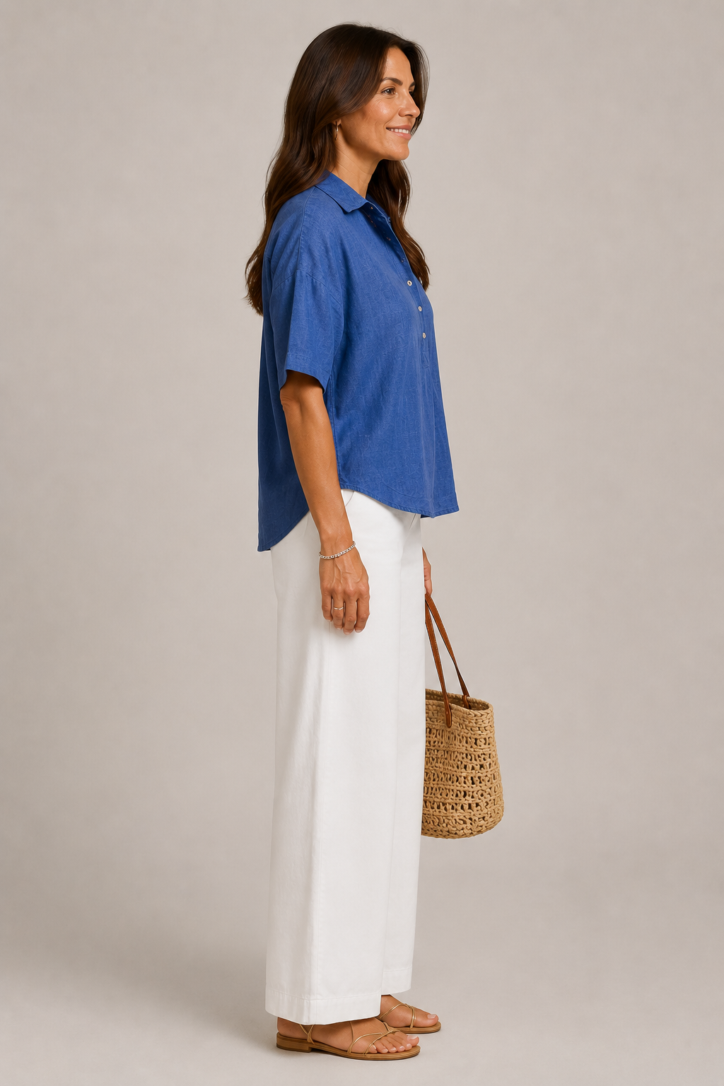 MOREAU LYON | CHIC BLOUSE À COL EN V POUR FEMMES