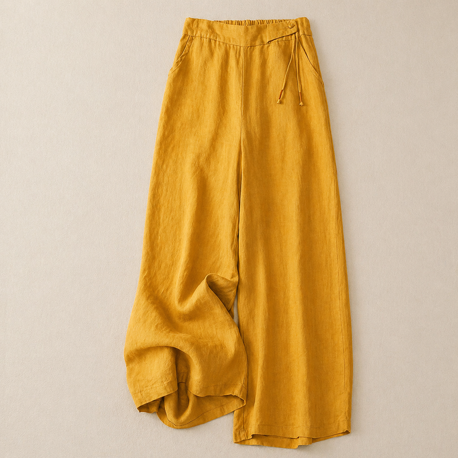 MOREAU LYON | PANTALONS EN LIN À JAMBES LARGES POUR FEMMES