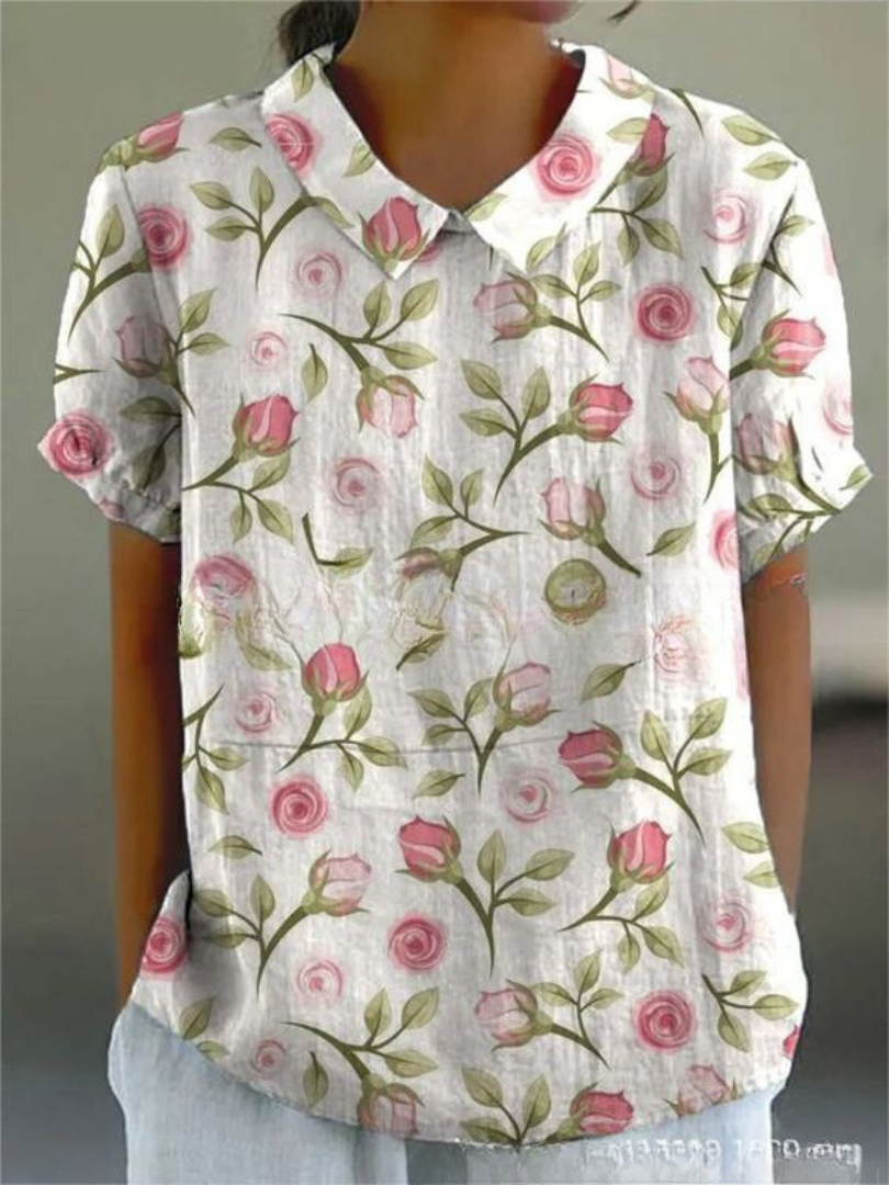 Sofia - Chemise Fleurie Élégante