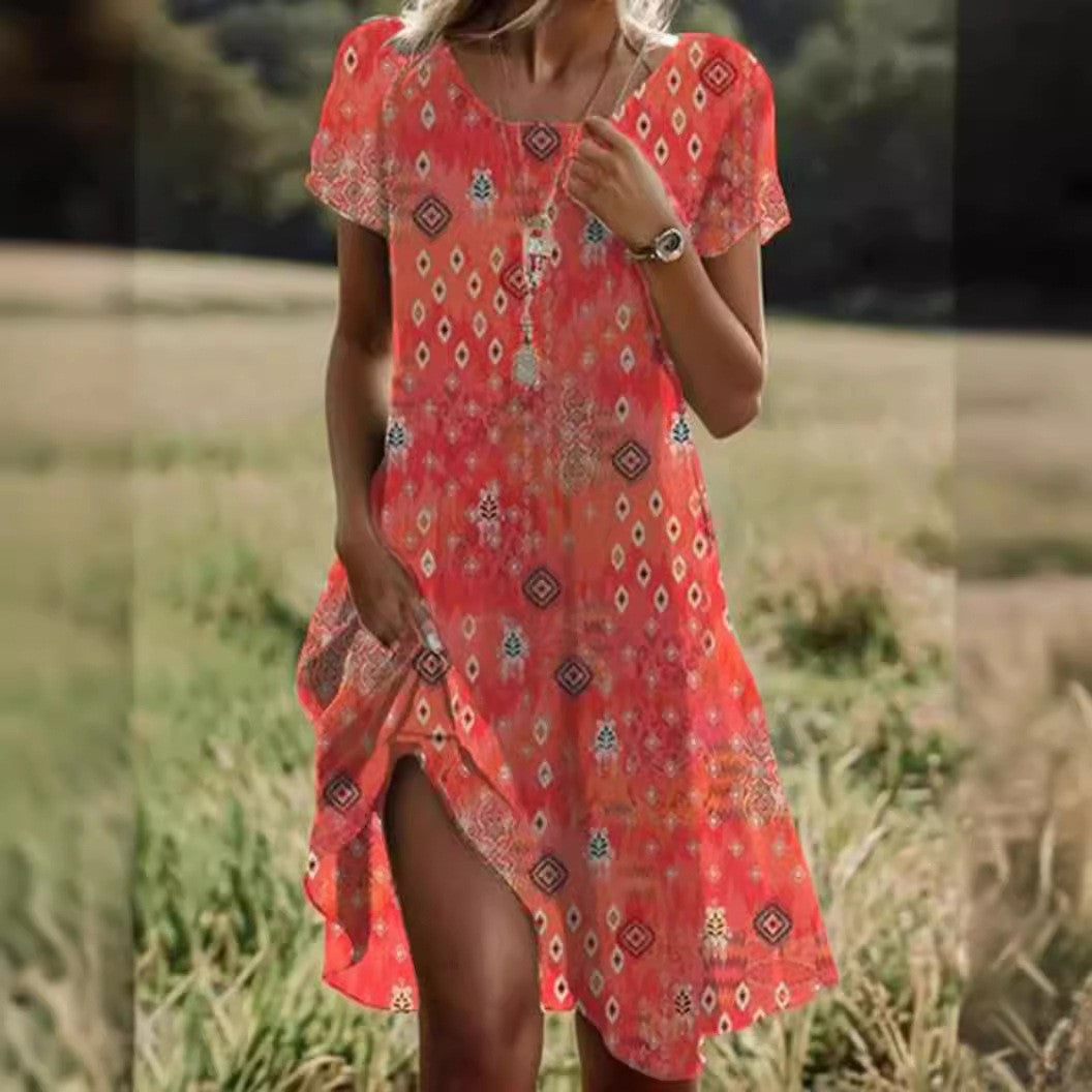 ZOMERSE MIDI JURK VOOR VROUWEN
