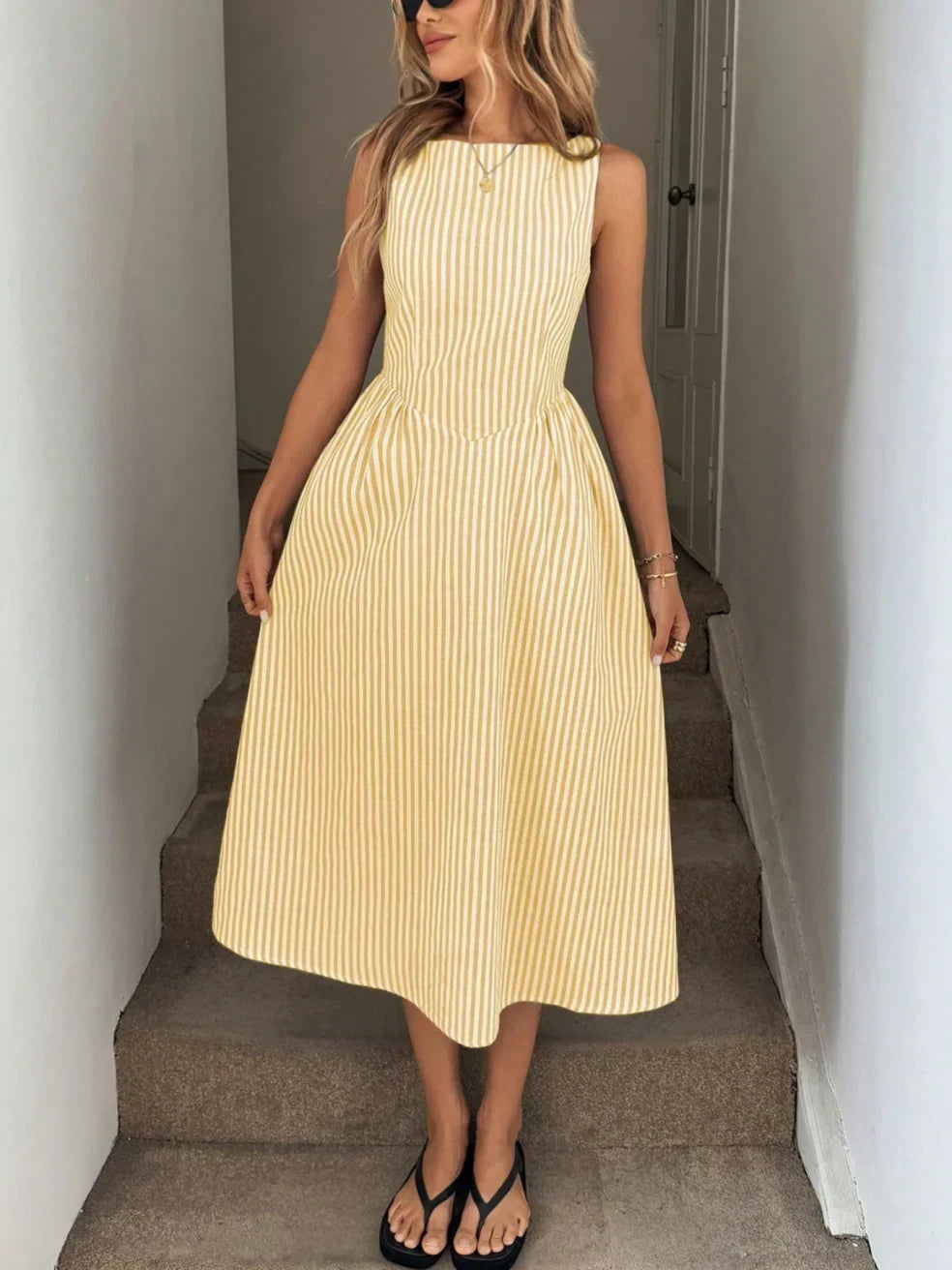 Maisonrivelle | Robe longue Denise style nautique