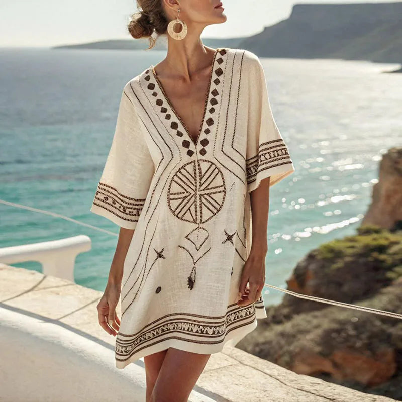 Xalviere | Agnes Elegante Strandjurk Stijlvolle Zomerlook