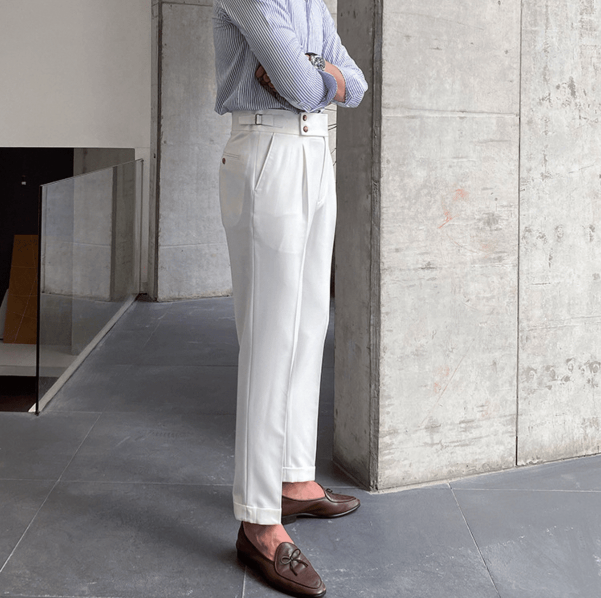 Edward - Pantalons Taille Haute Élégants
