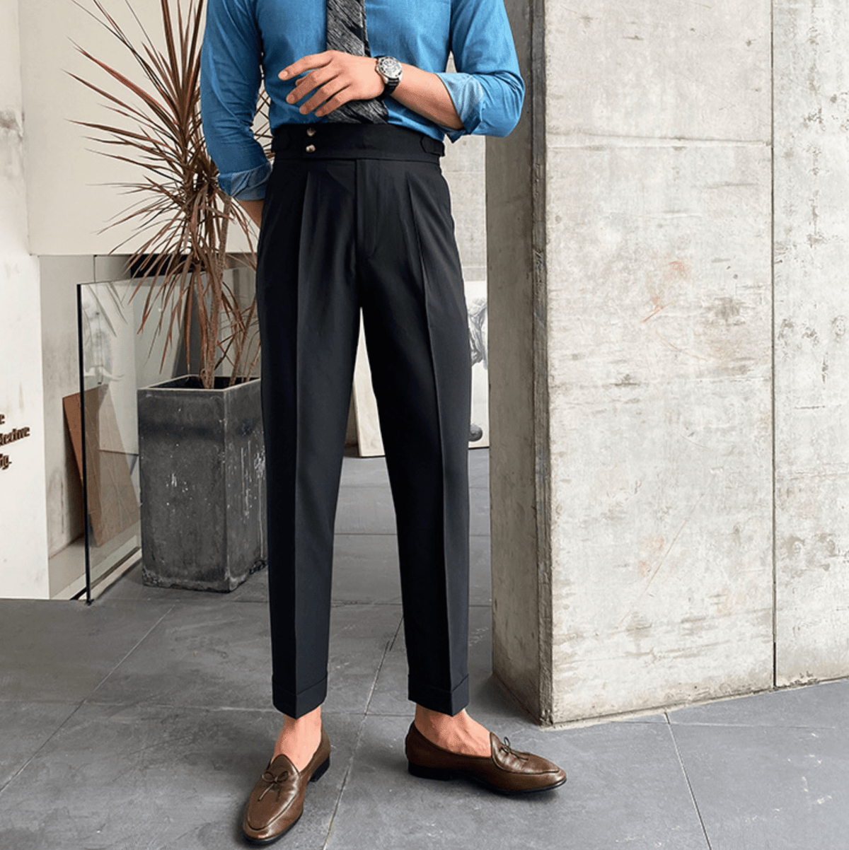 Edward - Pantalons Taille Haute Élégants