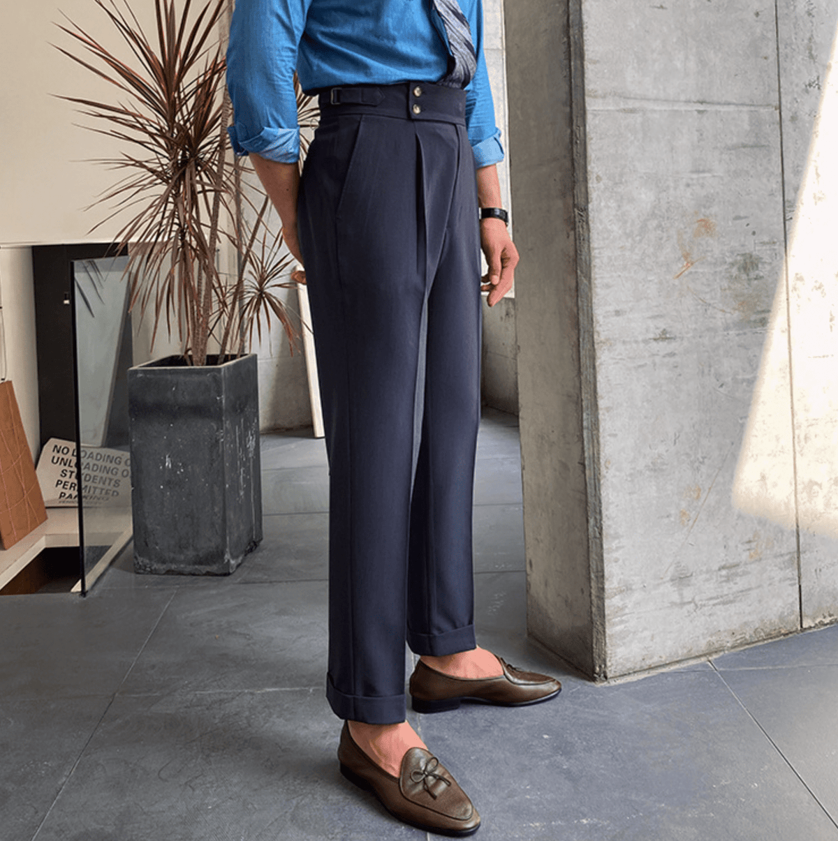Edward - Pantalons Taille Haute Élégants