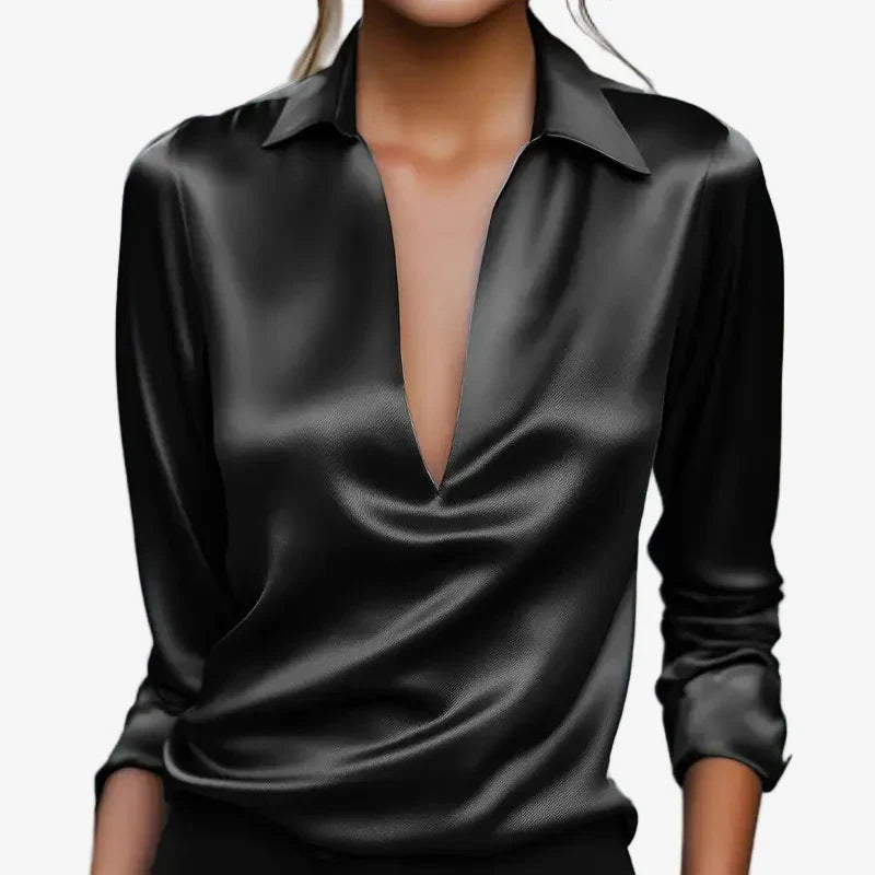 MOREAU LYON | BLOUSE SATINÉE ÉLÉGANTE POUR FEMMES