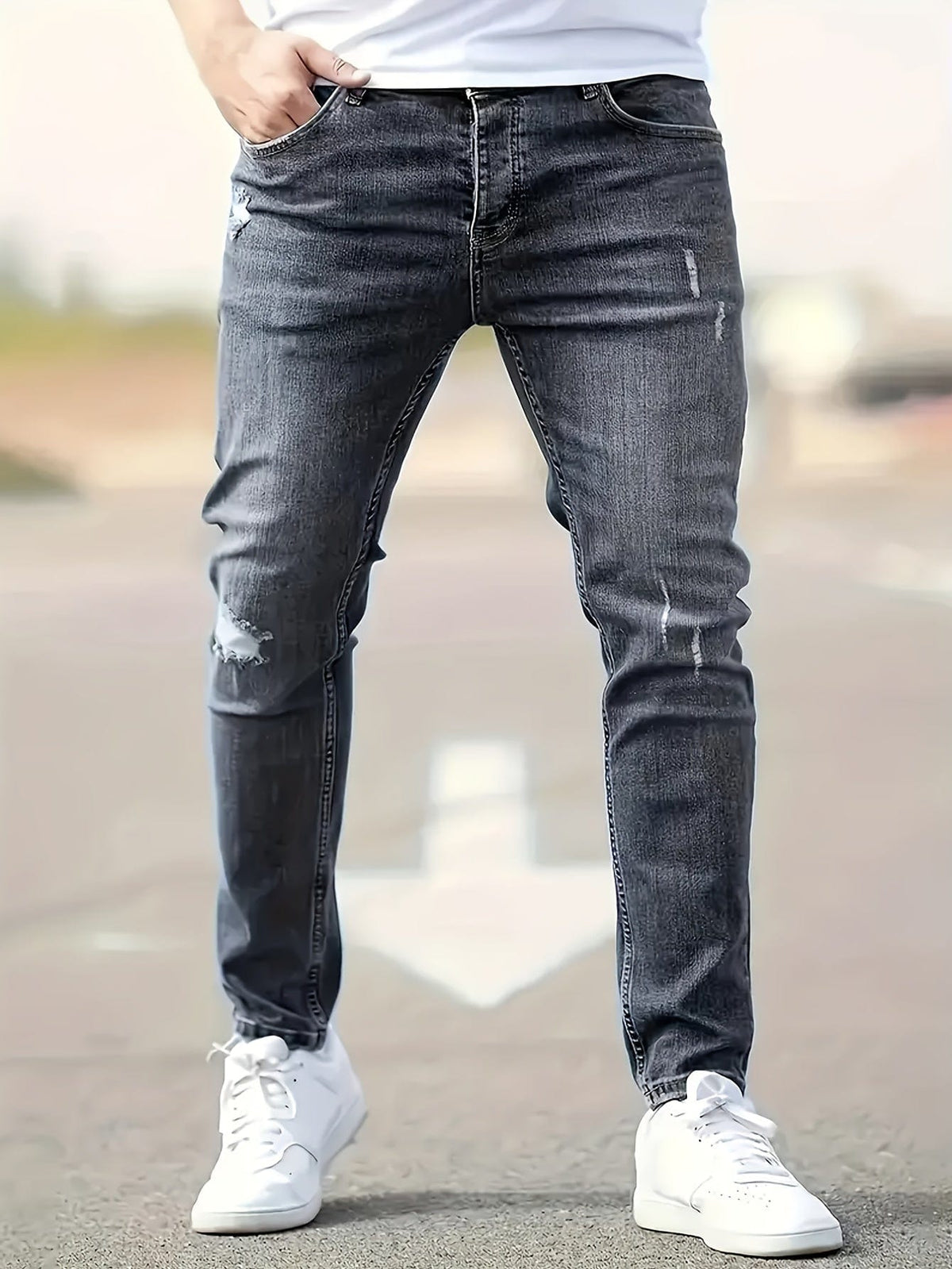 Alex - Jeans Slim Déchirés Tendance