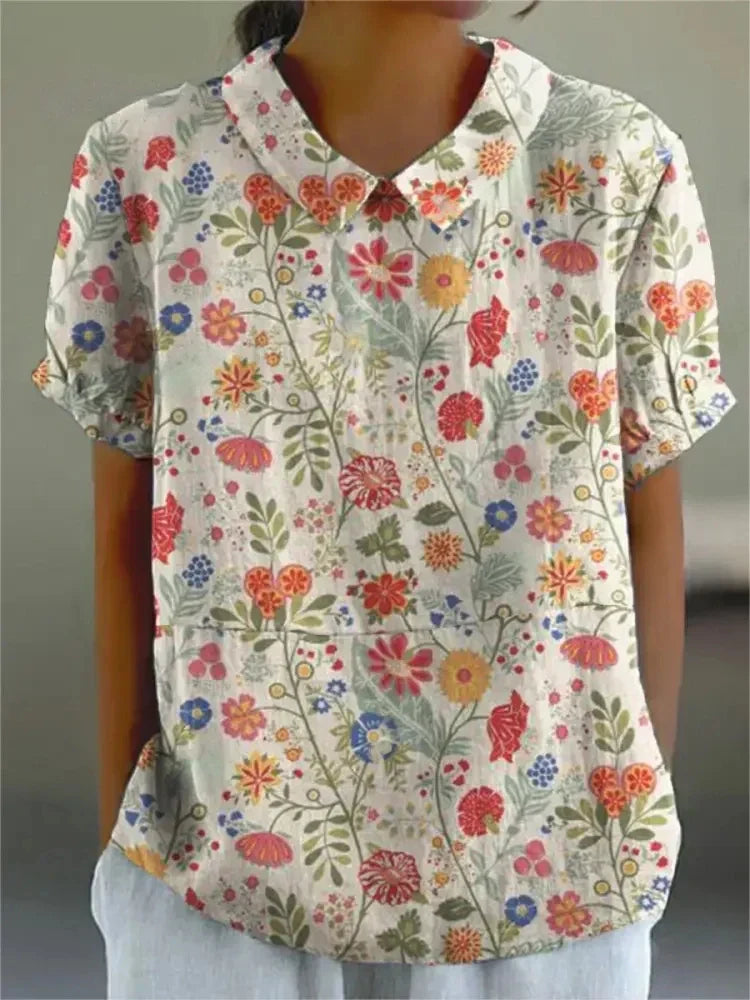 Sofia - Chemise Fleurie Élégante