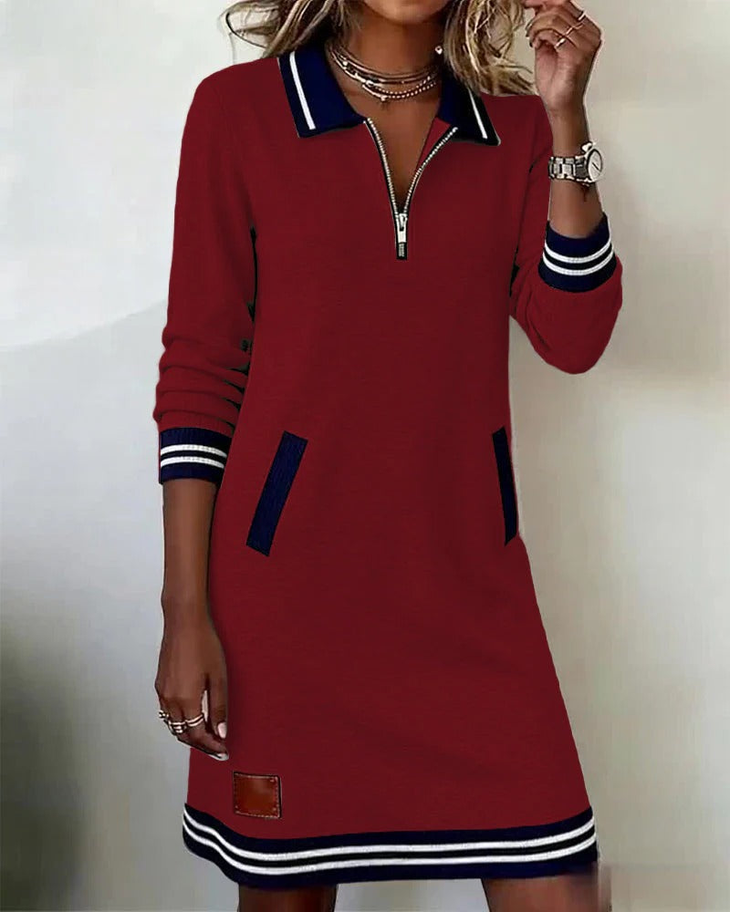 Maisonrivelle | Robe midi intemporelle à manches longues