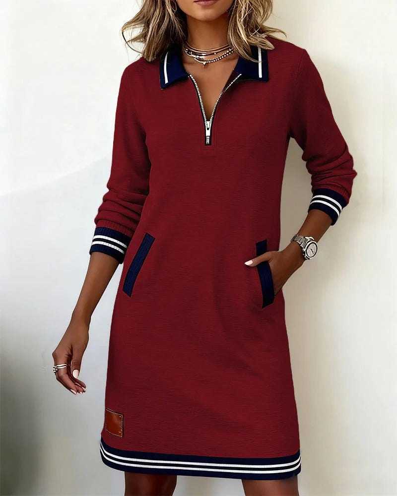 Maisonrivelle | Robe midi intemporelle à manches longues