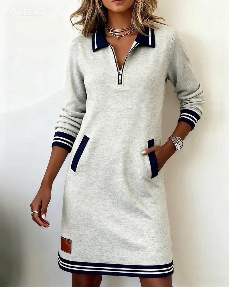 Maisonrivelle | Robe midi intemporelle à manches longues