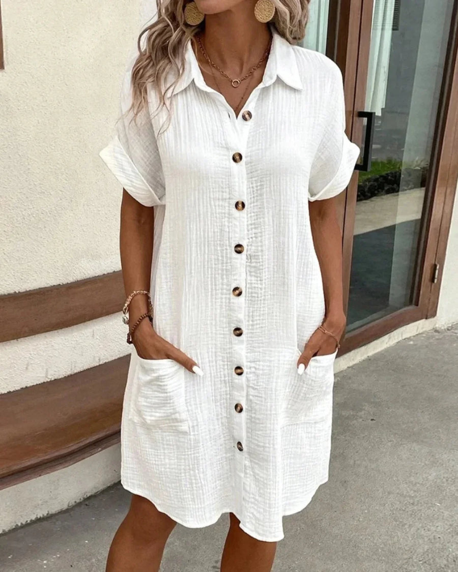Maisonrivelle | Robe d'été élégante à col en V et à manches