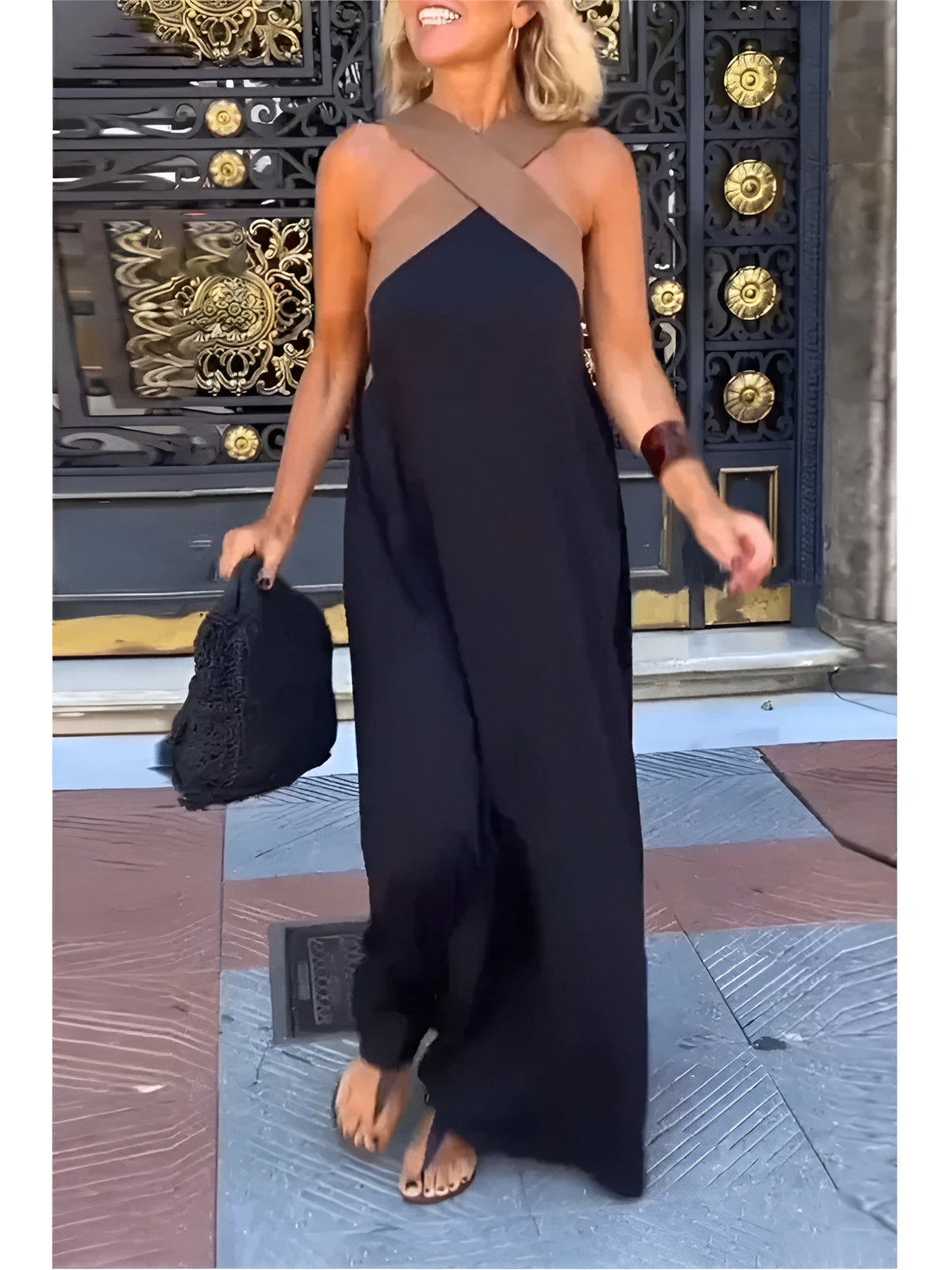 Maisonrivelle | Robe Delphine à motif en forme de croix
