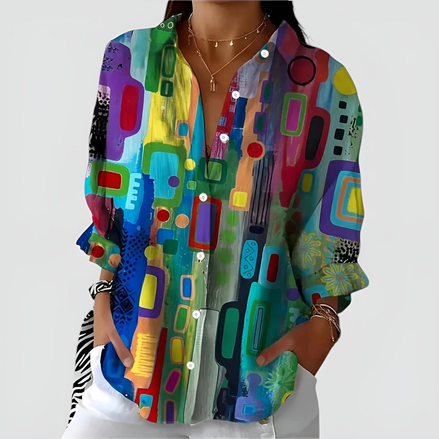 Cerelia - Blouse Légère Géométrique