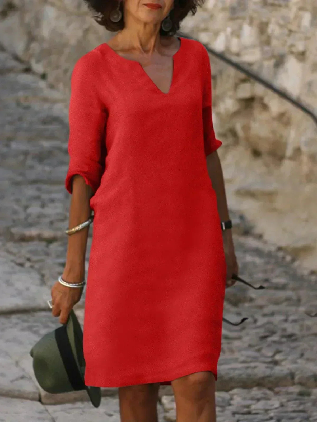 Maisonrivelle | Robe d'été féminine à col en V