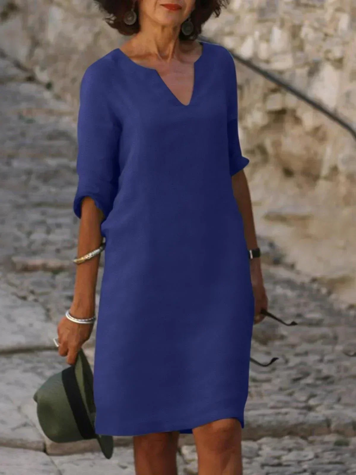 Maisonrivelle | Robe d'été féminine à col en V
