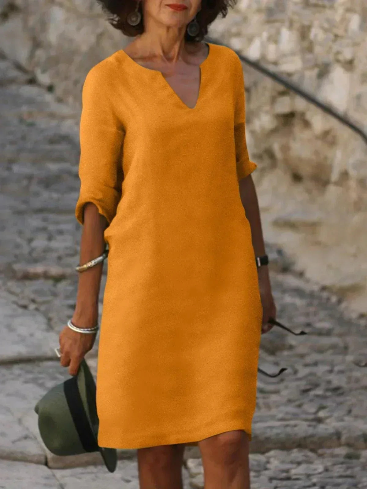 Maisonrivelle | Robe d'été féminine à col en V