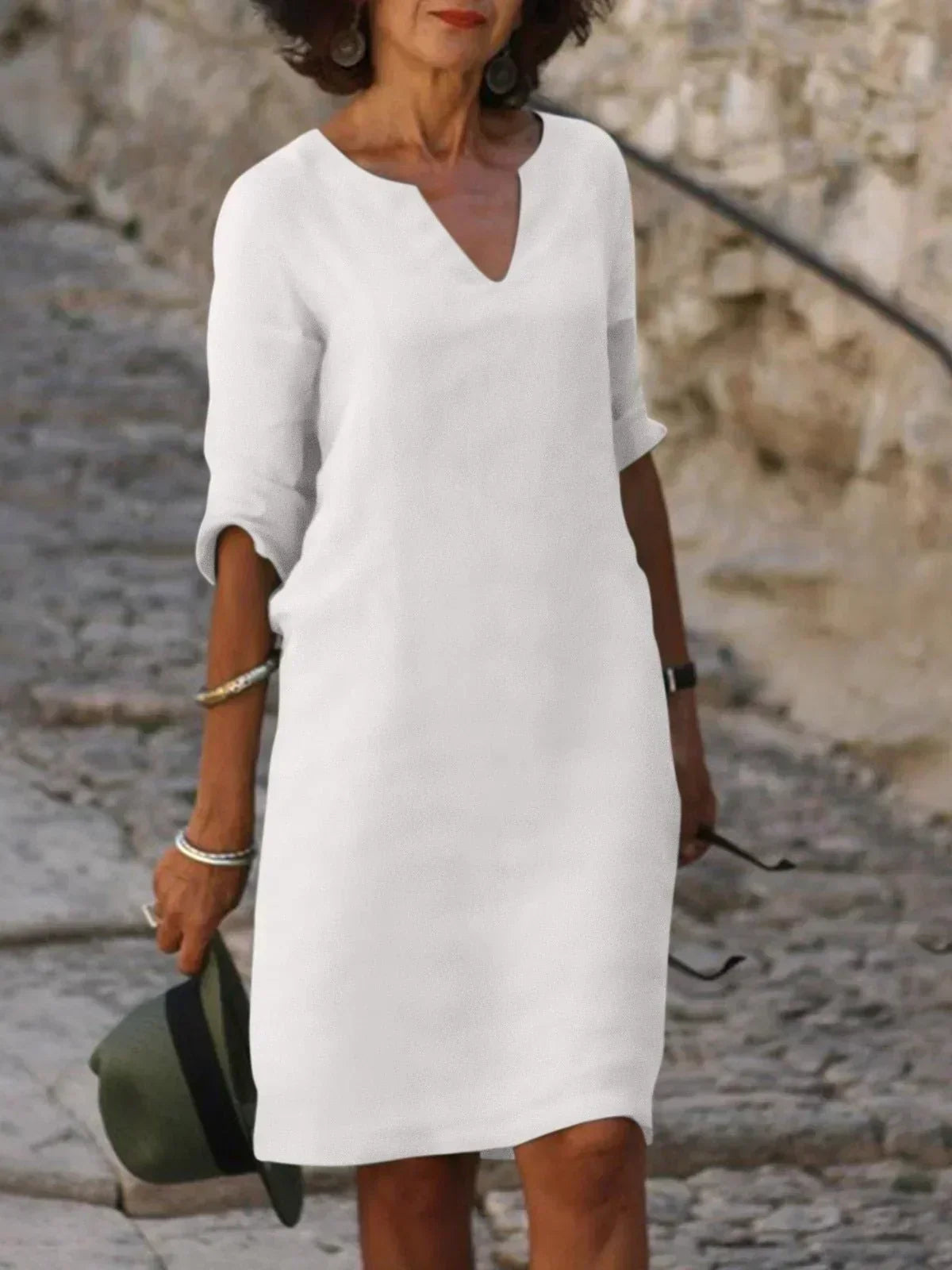 Maisonrivelle | Robe d'été féminine à col en V