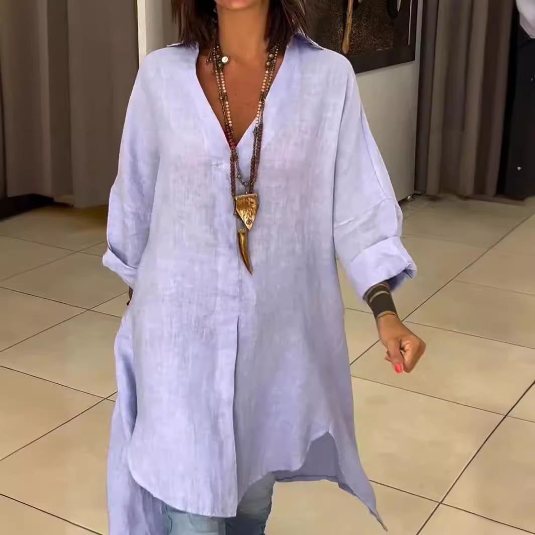 Melis -  Chemise d'été avec Décolleté en V
