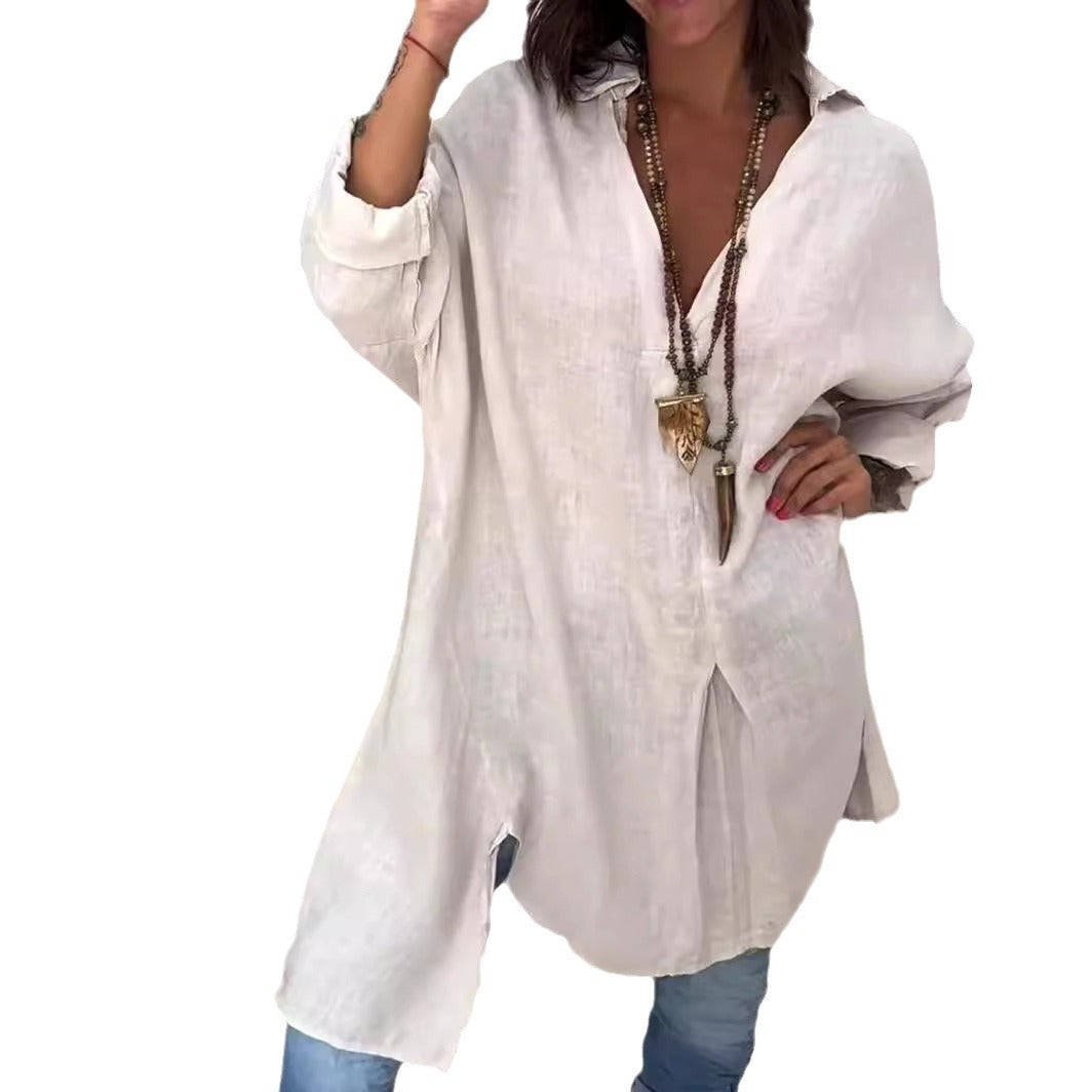Melis -  Chemise d'été avec Décolleté en V