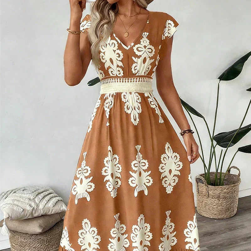 Maisonrivelle | Robe longue à encolure en V Candela