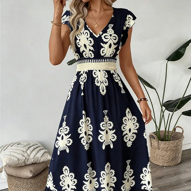 Maisonrivelle | Robe longue à encolure en V Candela