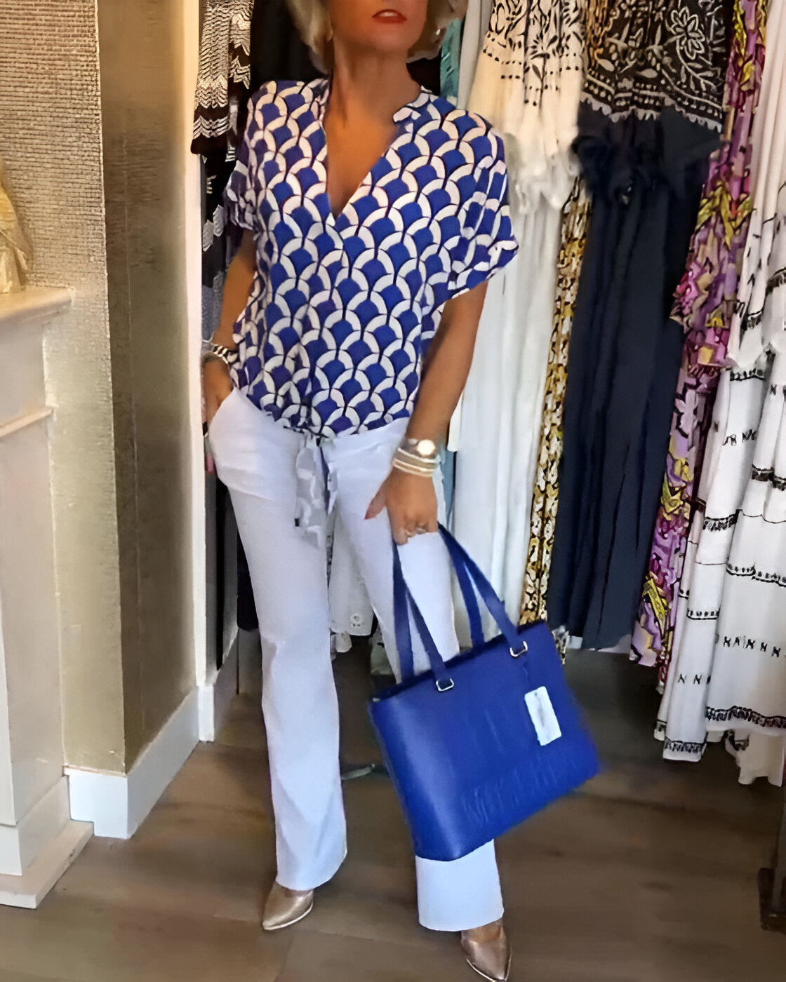 Elena - Haut Décontracté Imprimé